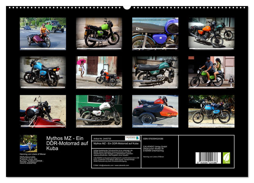 Mythos MZ - Ein DDR-Motorrad auf Kuba (CALVENDO Premium Wandkalender 2027)