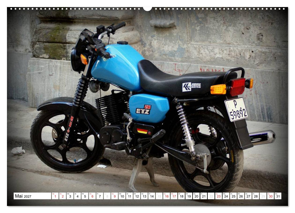 Mythos MZ - Ein DDR-Motorrad auf Kuba (CALVENDO Premium Wandkalender 2027)