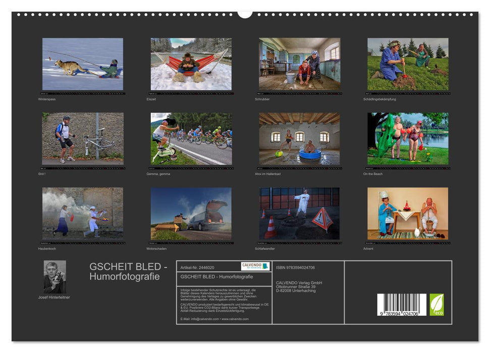 GSCHEIT BLED - Humorfotografie (CALVENDO Premium Wandkalender 2027)