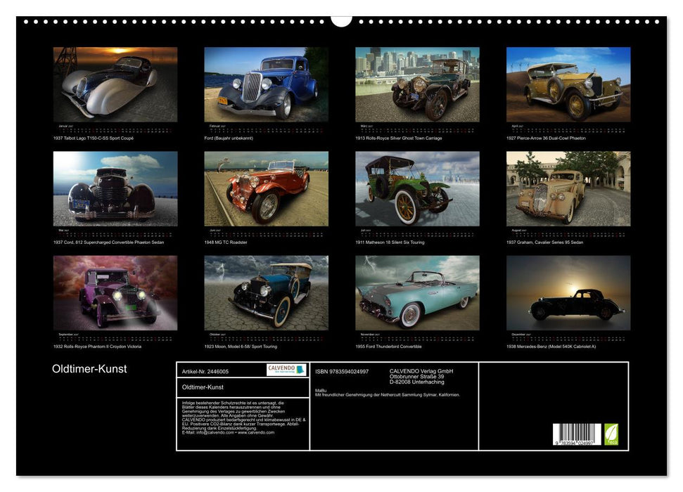 Oldtimer-Kunst (CALVENDO Wandkalender 2027)