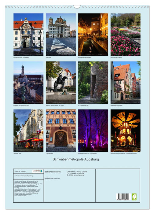 Schwabenmetropole Augsburg (CALVENDO Wandkalender 2027)