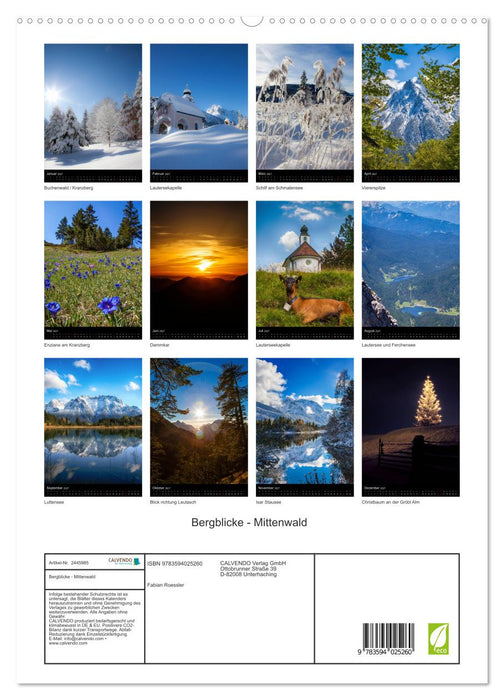 Bergblicke - Mittenwald (CALVENDO Premium Wandkalender 2027)