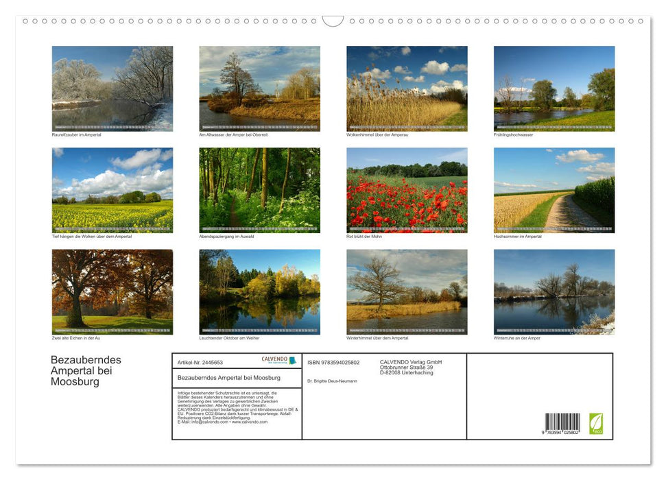 Bezauberndes Ampertal bei Moosburg (CALVENDO Wandkalender 2027)