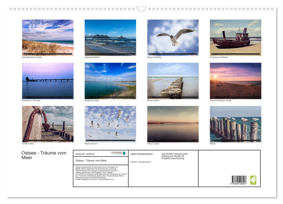 Ostsee - Träume vom Meer (CALVENDO Wandkalender 2027)