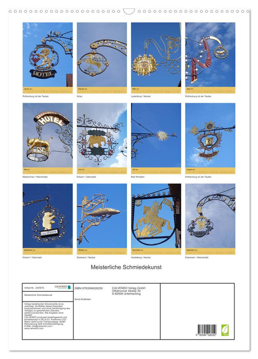 Meisterliche Schmiedekunst (CALVENDO Wandkalender 2027)