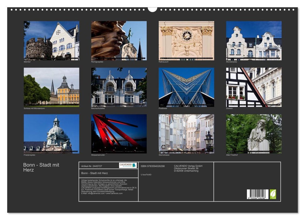 Bonn - Stadt mit Herz (CALVENDO Wandkalender 2027)