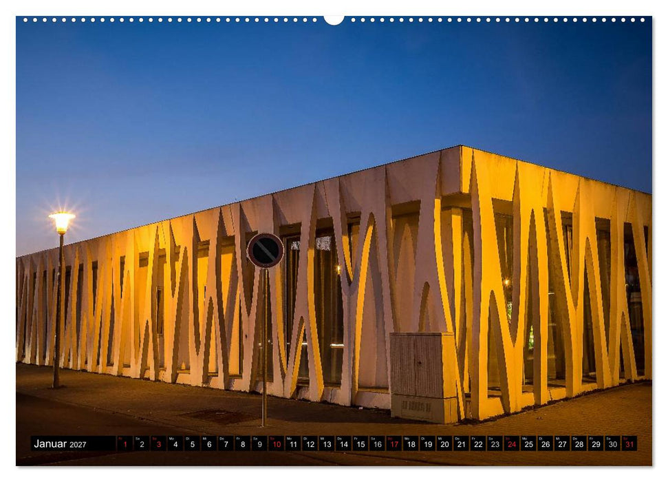 Mannheim Modern. Zeitgenössische Architektur in der Quadratestadt. (CALVENDO Premium Wandkalender 2027)