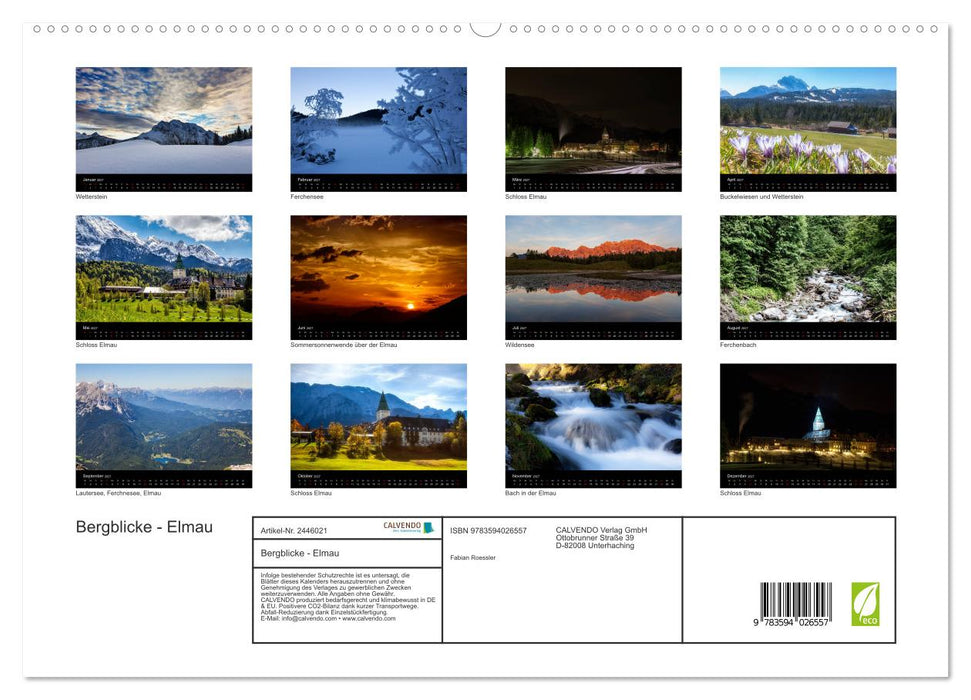 Bergblicke - Elmau (CALVENDO Premium Wandkalender 2027)