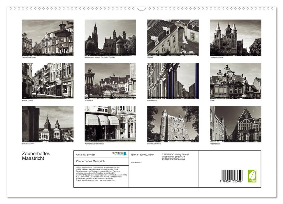 Zauberhaftes Maastricht (CALVENDO Premium Wandkalender 2027)