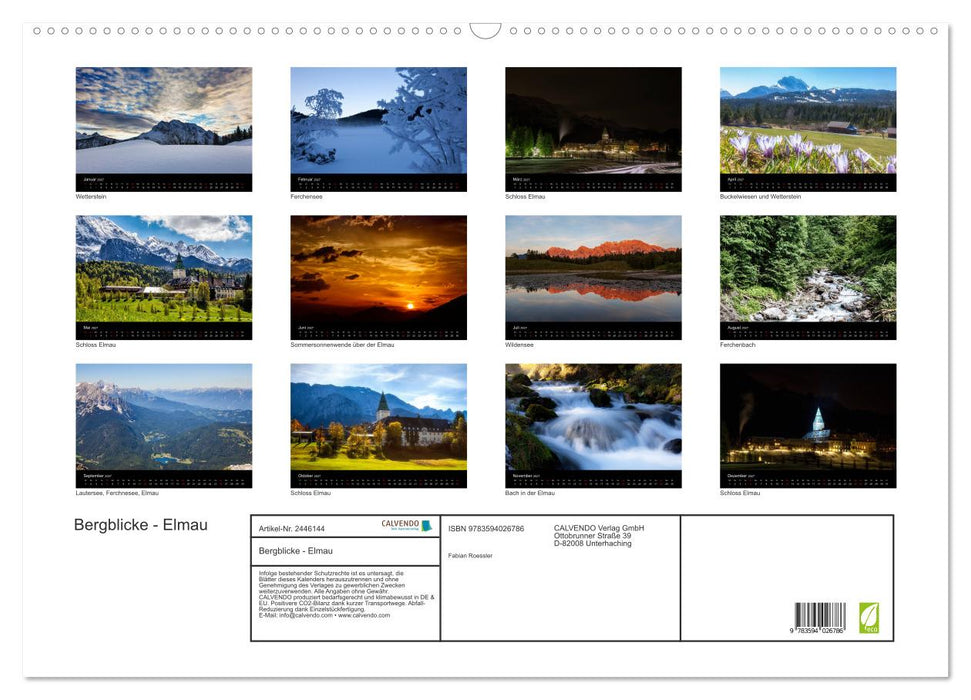Bergblicke - Elmau (CALVENDO Wandkalender 2027)
