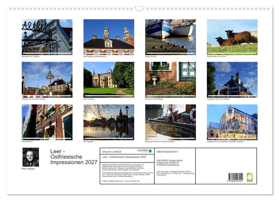 Leer - Ostfriesische Impressionen 2027 (CALVENDO Wandkalender 2027)