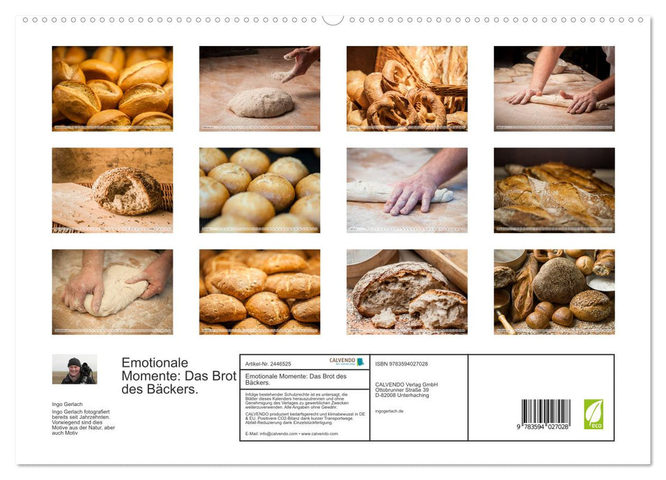 Emotionale Momente: Das Brot des Bäckers. (CALVENDO Premium Wandkalender 2027)