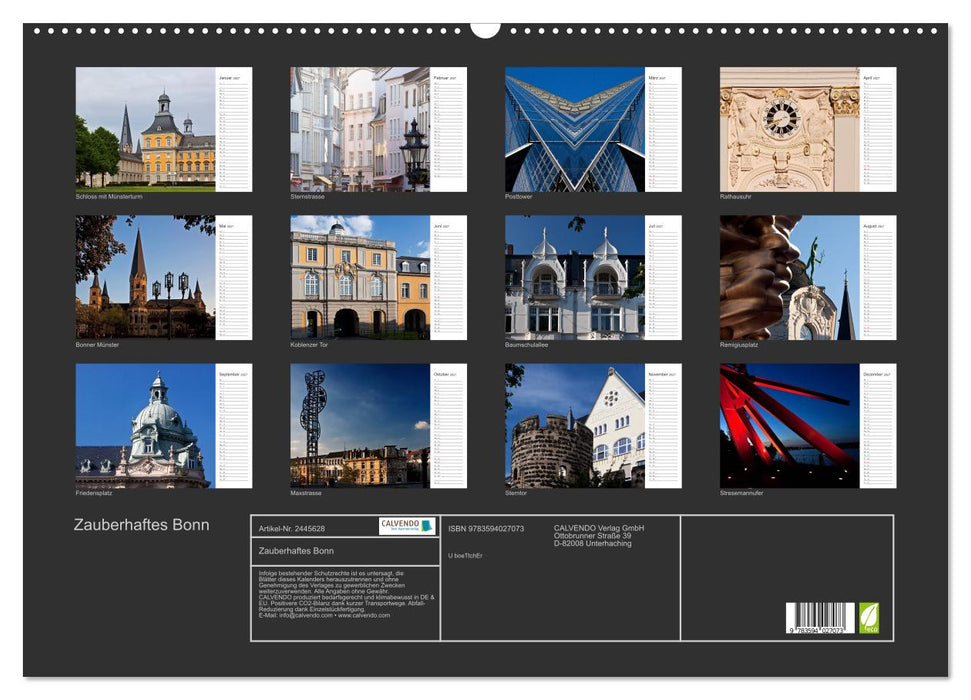 Zauberhaftes Bonn (CALVENDO Wandkalender 2027)