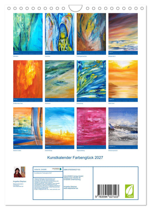 Kunstkalender Farbenglück 2027 (CALVENDO Wandkalender 2027)