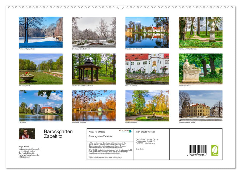 Barockgarten Zabeltitz (CALVENDO Premium Wandkalender 2027)