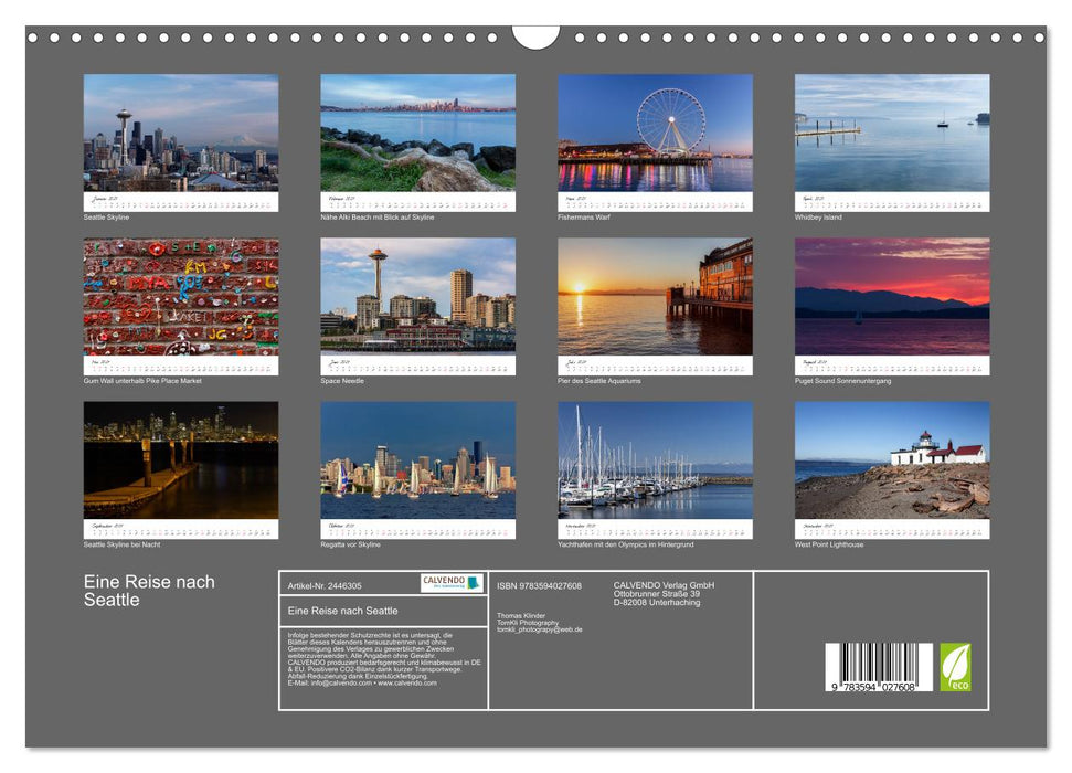 Eine Reise nach Seattle (CALVENDO Wandkalender 2027)