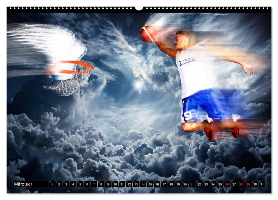 Basketball Fantasiewelten (CALVENDO Premium Wandkalender 2027)