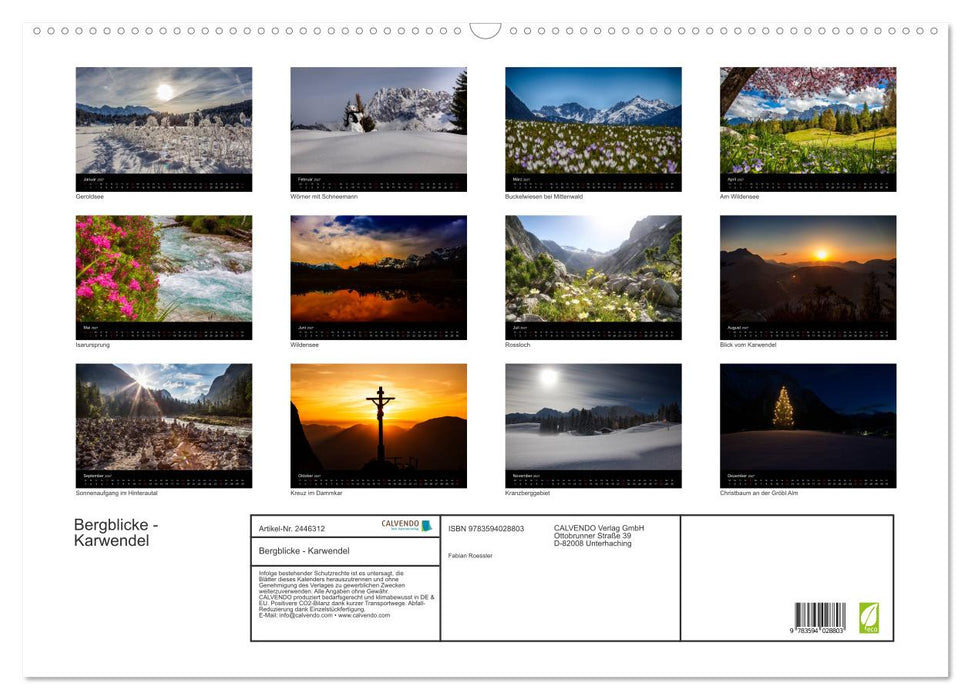 Bergblicke - Karwendel (CALVENDO Wandkalender 2027)