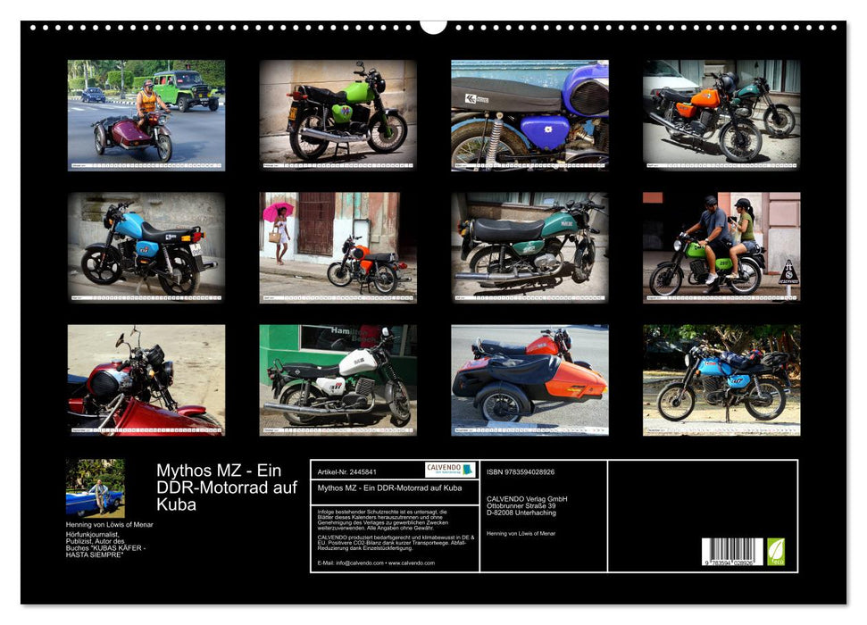 Mythos MZ - Ein DDR-Motorrad auf Kuba (CALVENDO Wandkalender 2027)
