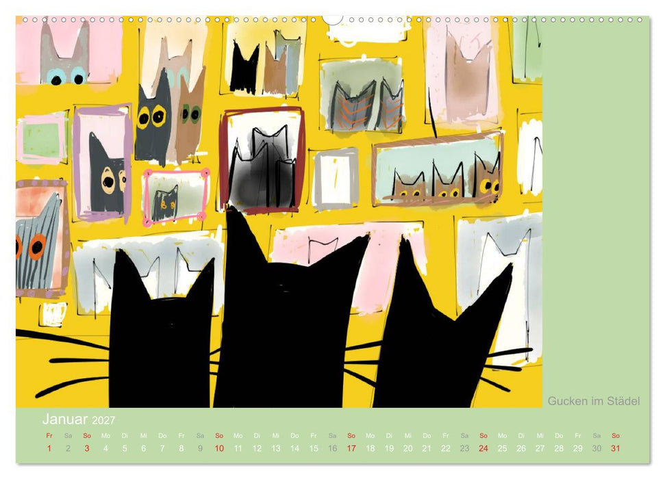 Frau Kami Katze entdeckt Frankfurt am Main (CALVENDO Wandkalender 2027)