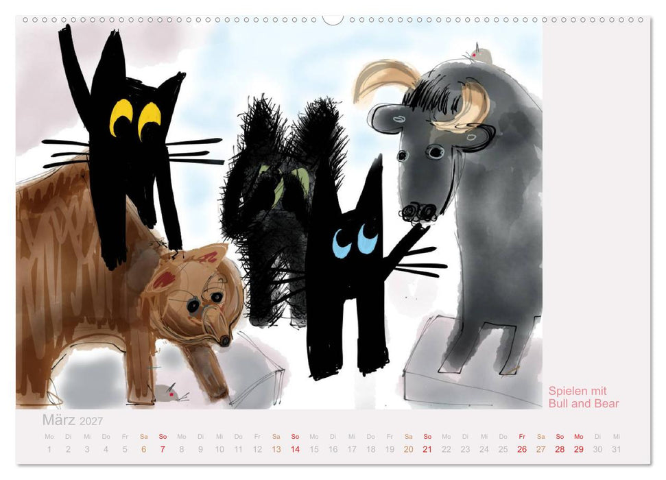 Frau Kami Katze entdeckt Frankfurt am Main (CALVENDO Wandkalender 2027)