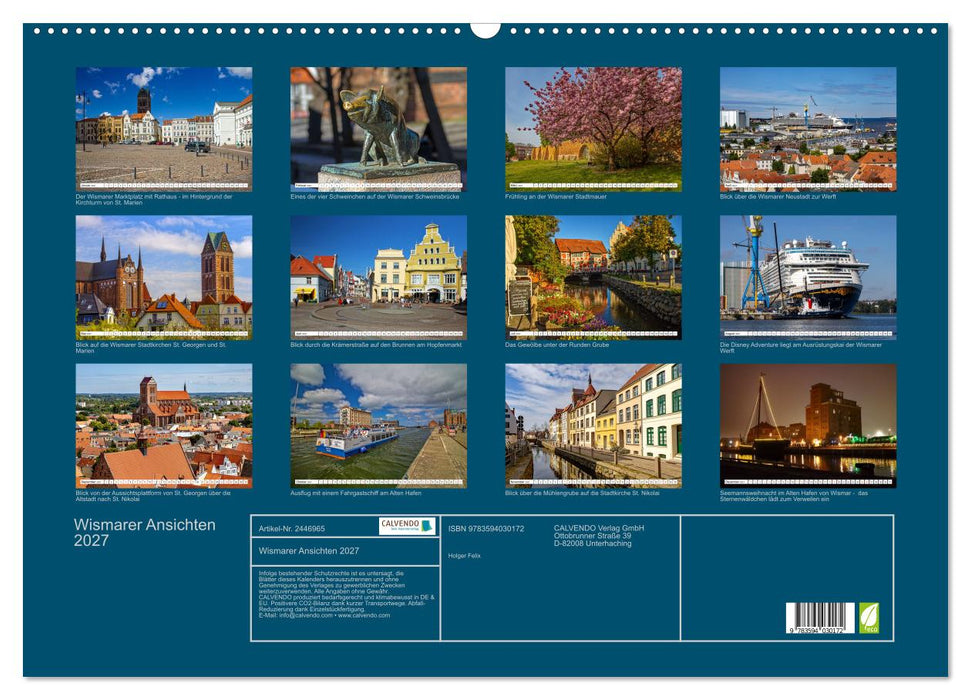 Wismarer Ansichten 2027 (CALVENDO Wandkalender 2027)