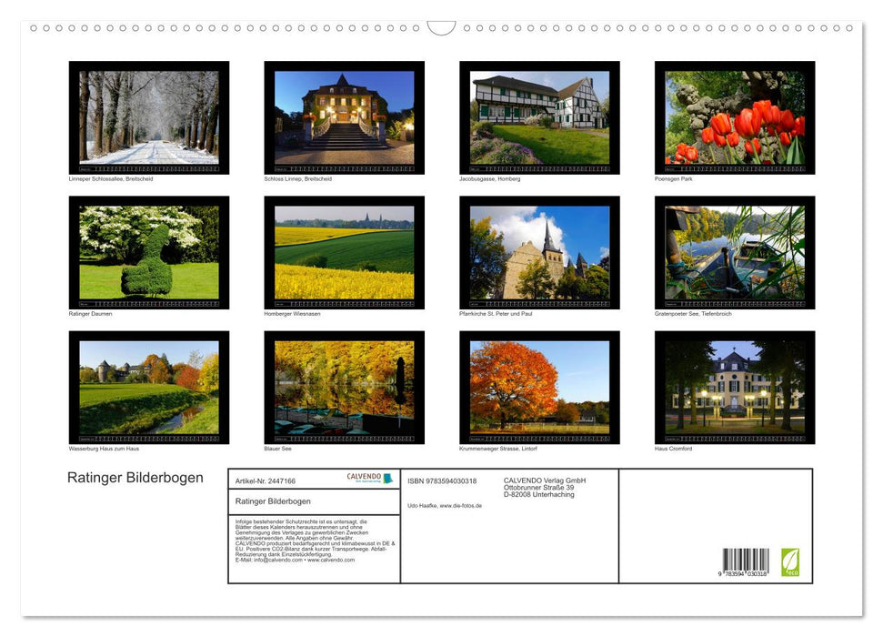 Ratinger Bilderbogen (CALVENDO Wandkalender 2027)