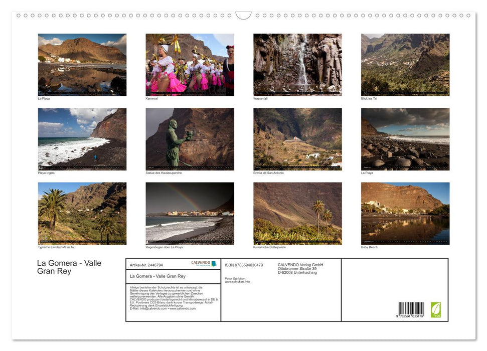 La Gomera - Valle Gran Rey (CALVENDO Wandkalender 2027)