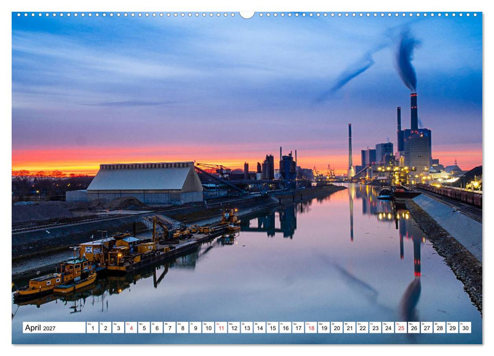 Mannheim bei Nacht - Impressionen aus der Quadratestadt (CALVENDO Wandkalender 2027)