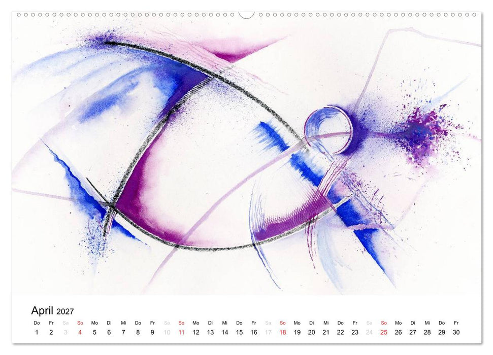Abstrakte Aquarelle (CALVENDO Premium Wandkalender 2027)
