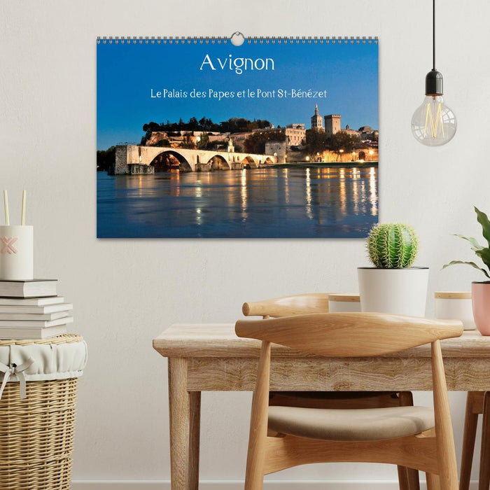 Avignon Le Palais des Papes et le Pont St-Bénézet (CALVENDO Calendrier mensuel 2027)