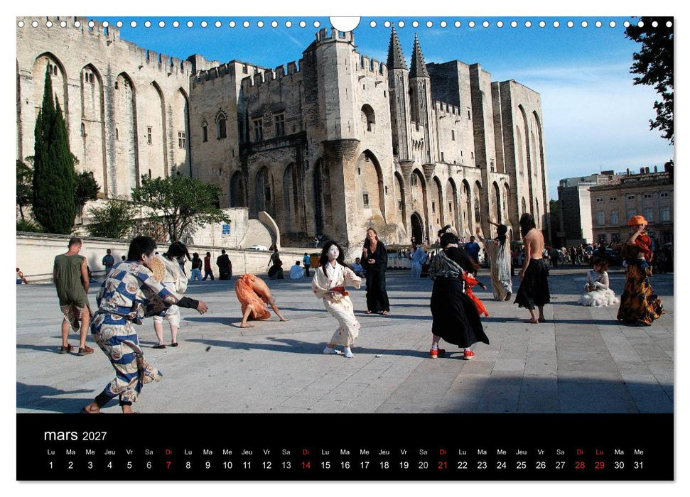 Avignon Le Palais des Papes et le Pont St-Bénézet (CALVENDO Calendrier mensuel 2027)