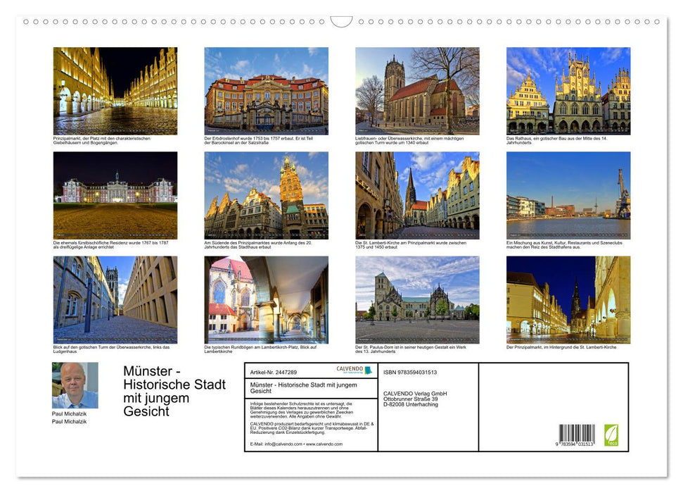 Münster - Historische Stadt mit jungem Gesicht (CALVENDO Wandkalender 2027)