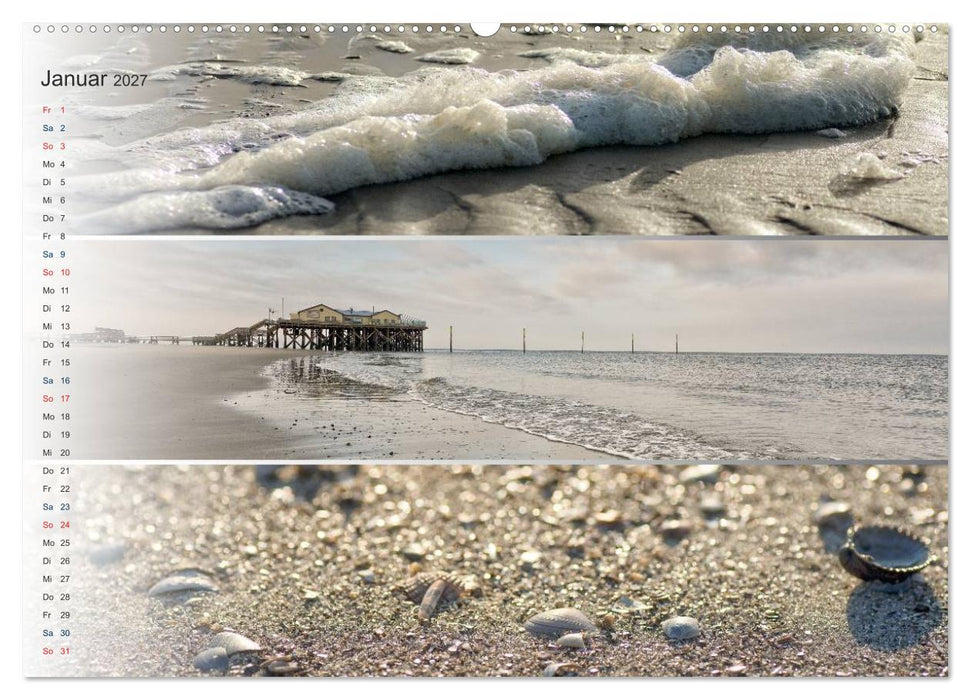 Küstenstreifen an der Nordsee (CALVENDO Wandkalender 2027)