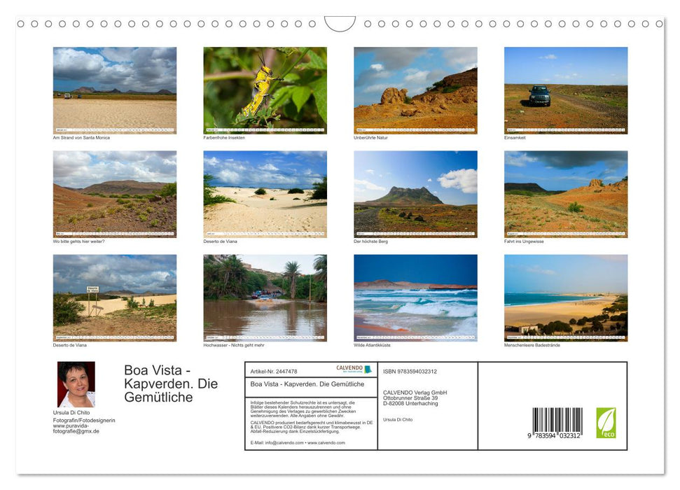Boa Vista - Kapverden. Die Gemütliche (CALVENDO Wandkalender 2027)