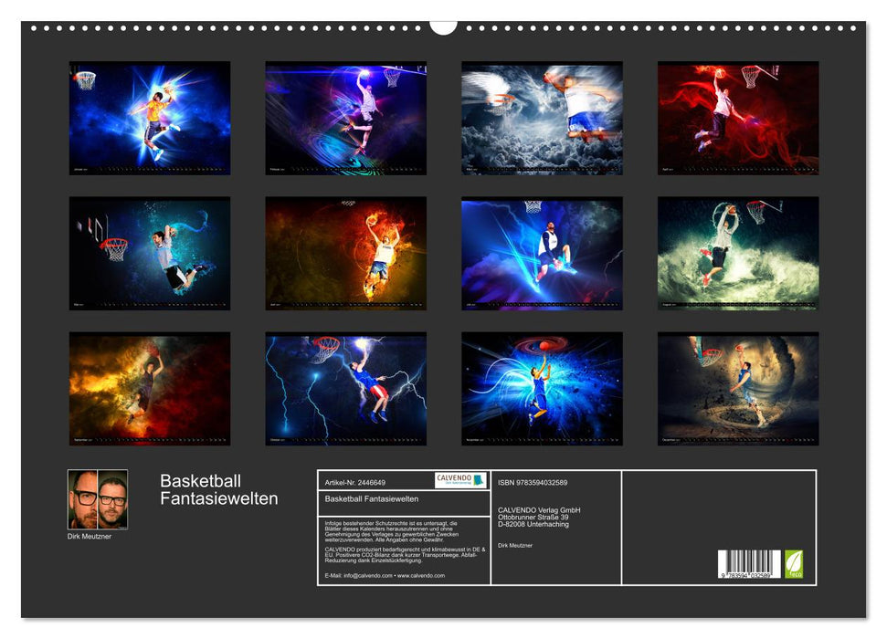 Basketball Fantasiewelten (CALVENDO Wandkalender 2027)