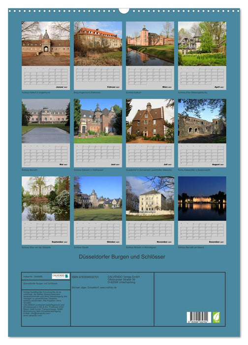 Düsseldorfer Burgen und Schlösser (CALVENDO Wandkalender 2027)