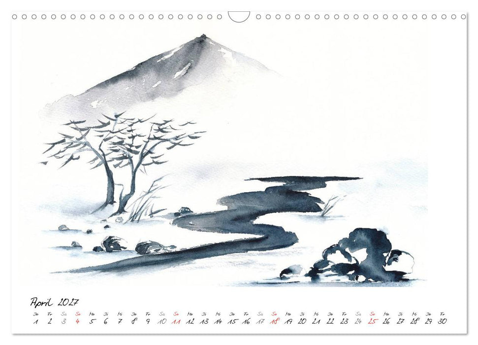 Asiatische Tuschmalerei (CALVENDO Wandkalender 2027)