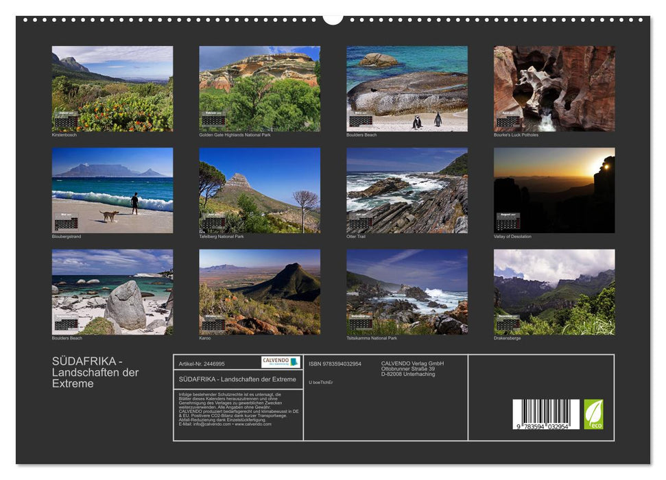 SÜDAFRIKA - Landschaften der Extreme (CALVENDO Premium Wandkalender 2027)