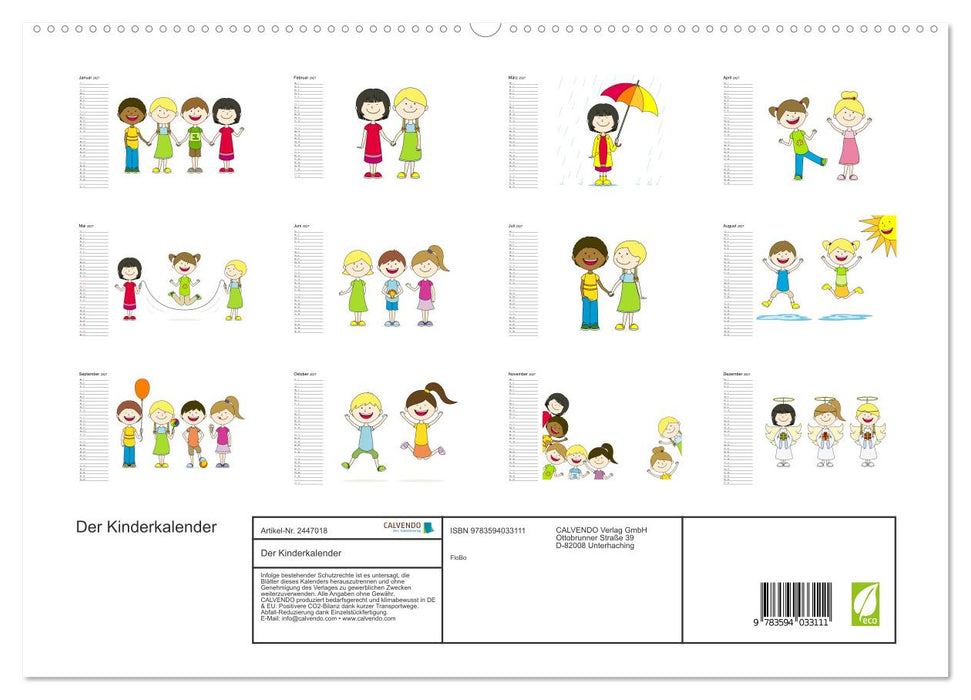 Der Kinderkalender (CALVENDO Premium Wandkalender 2027)