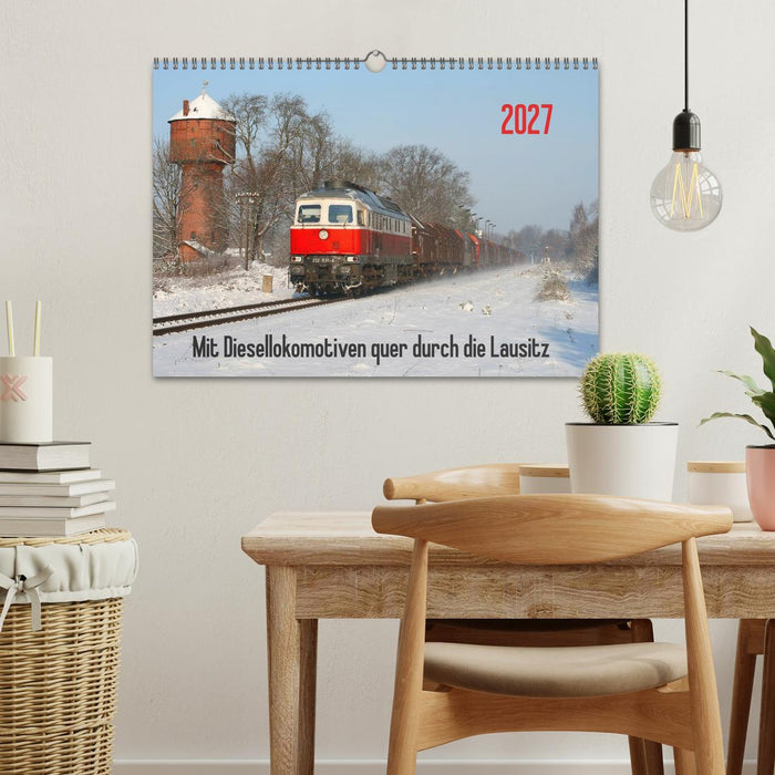 Mit Diesellokomotiven quer durch die Lausitz - 2027 (CALVENDO Wandkalender 2027)
