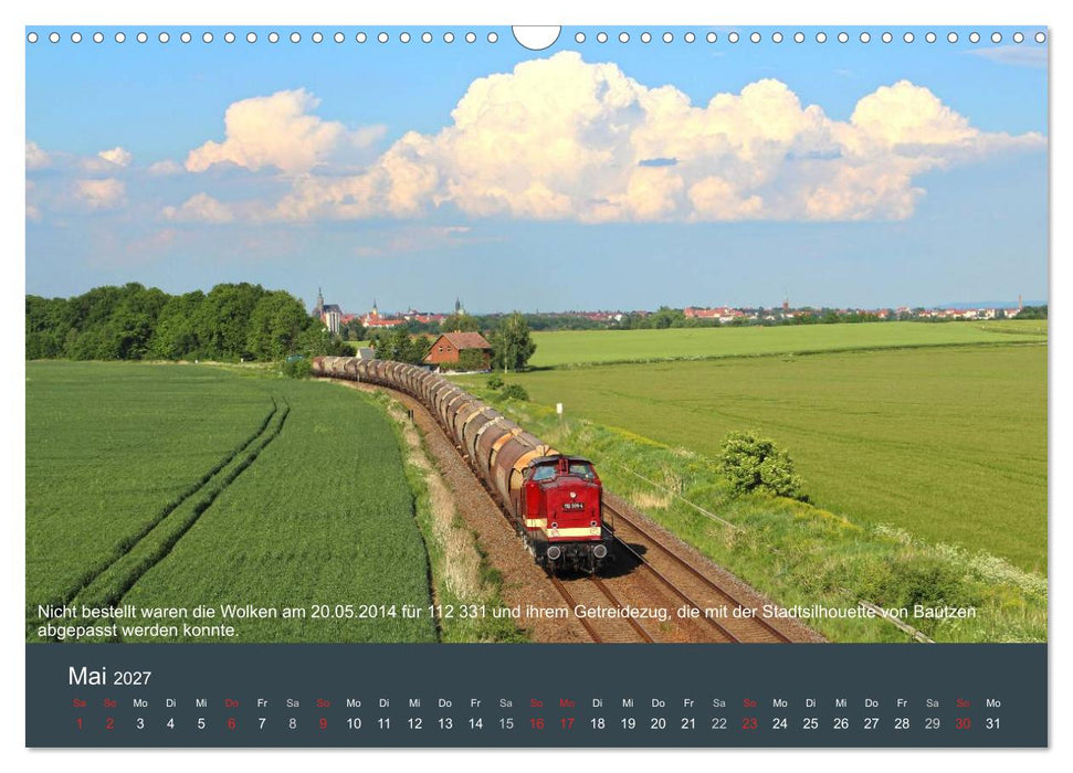 Mit Diesellokomotiven quer durch die Lausitz - 2027 (CALVENDO Wandkalender 2027)