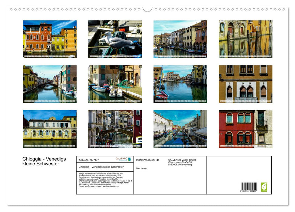 Chioggia - Venedigs kleine Schwester (CALVENDO Wandkalender 2027)