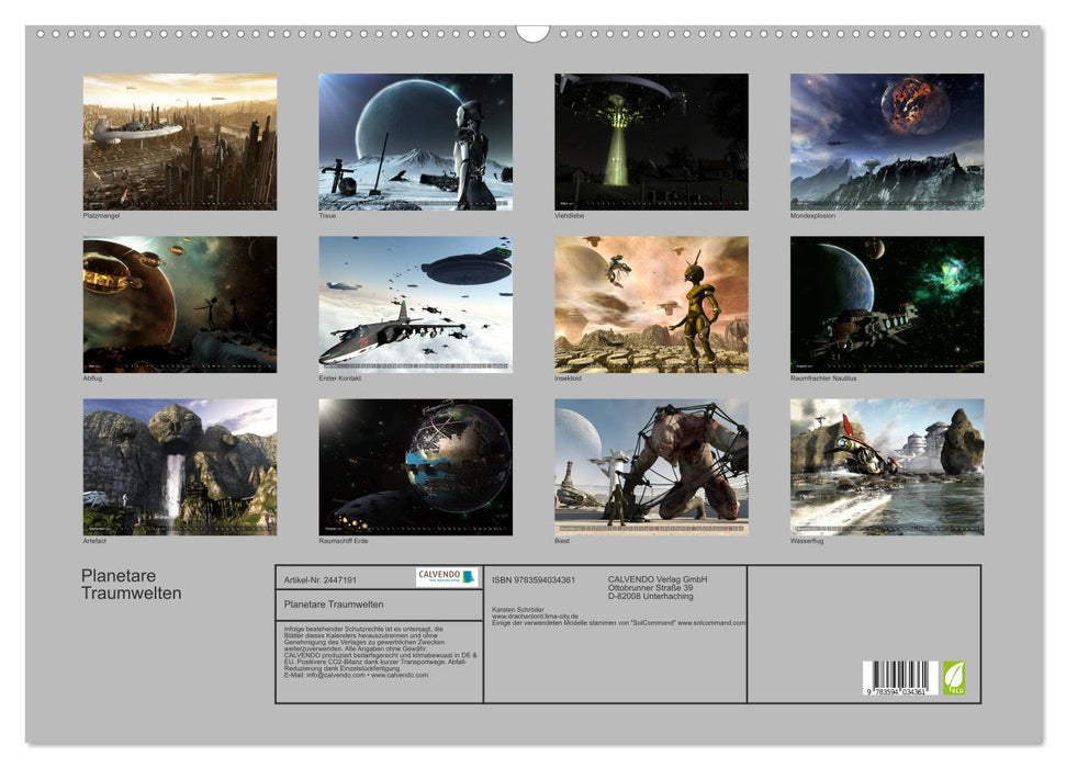 Planetare Traumwelten (CALVENDO Wandkalender 2027)