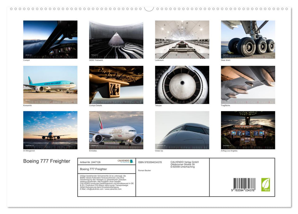 Boeing 777 Freighter (CALVENDO Premium Wandkalender 2027)