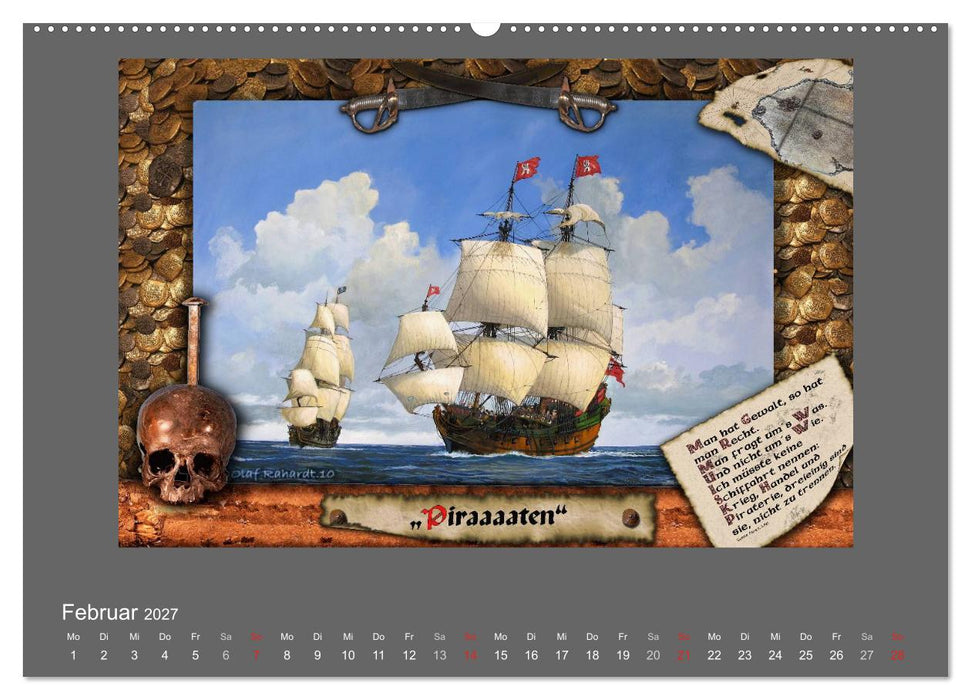 500 Jahre unter Segeln - von der GOLDEN HIND zur KERSHONES (CALVENDO Wandkalender 2027)
