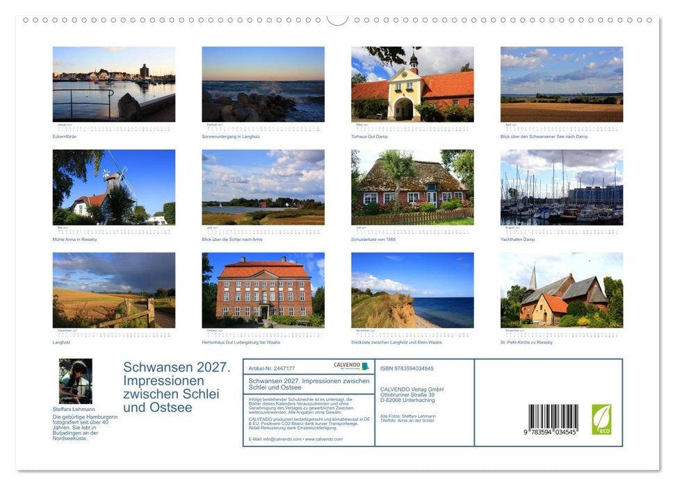 Schwansen 2027. Impressionen zwischen Schlei und Ostsee (CALVENDO Premium Wandkalender 2027)