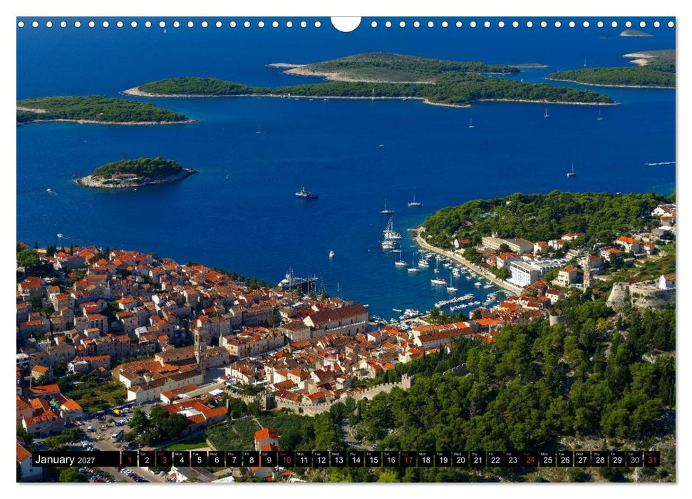 Hvar The sunny Island of Croatia (CALVENDO Monthly Calendar 2027)