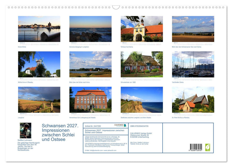 Schwansen 2027. Impressionen zwischen Schlei und Ostsee (CALVENDO Wandkalender 2027)