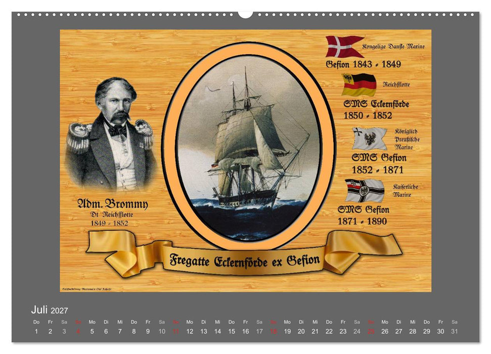 500 Jahre unter Segeln - von der GOLDEN HIND zur KERSHONES (CALVENDO Premium Wandkalender 2027)